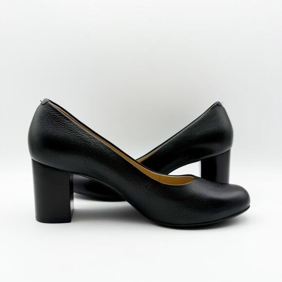 Marc Joseph New York Womens Midtown Pumps US 7 Black Leather Round Toe NIB - Picture 5 of 13